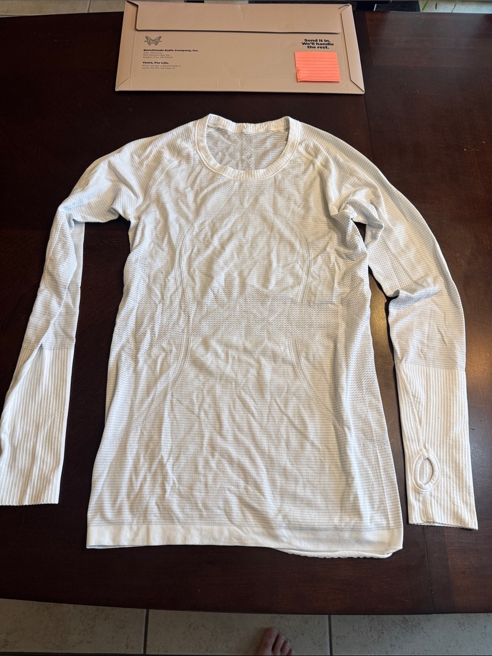 lululemon athletica White Long Sleeve Lightweight Crew Tee